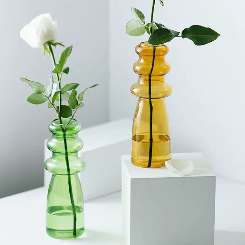 Art Decoration Candy Color Threaded Vase