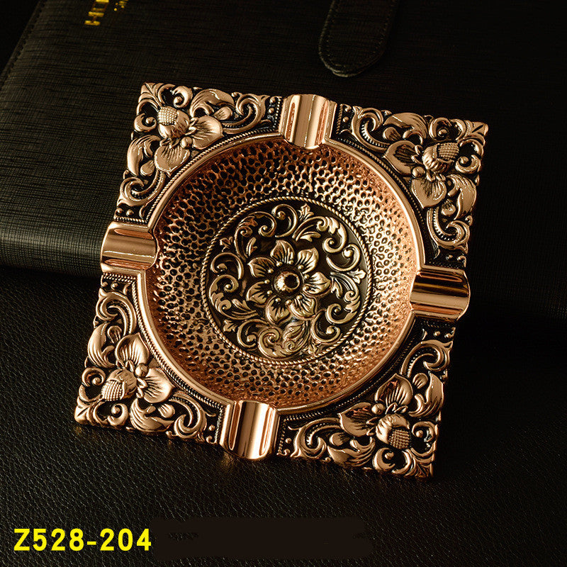 Vintage Pattern Ashtray Metal