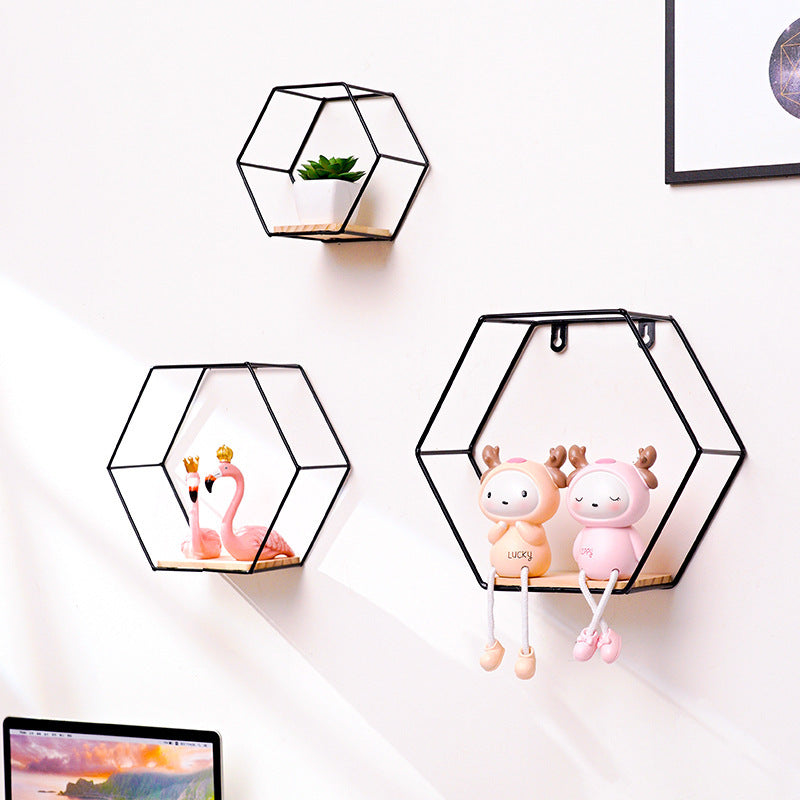 Hexagonal Style Wall Shelves