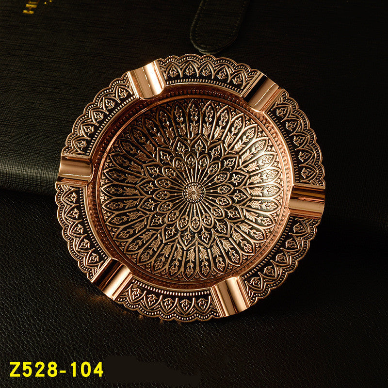 Vintage Pattern Ashtray Metal