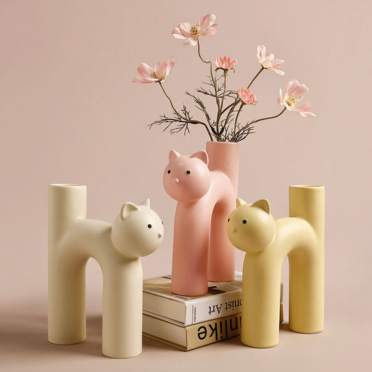 Tube Cat Vase