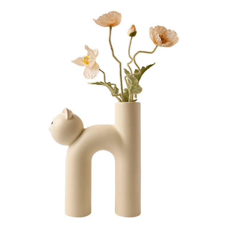 Tube Cat Vase