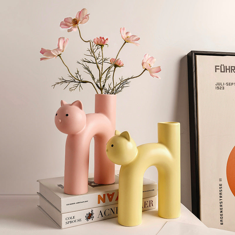 Tube Cat Vase