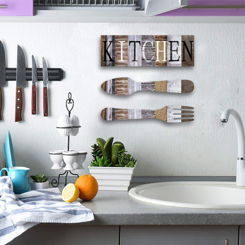 Wooden Sign Pendant Kitchen
