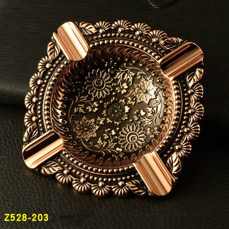Vintage Pattern Ashtray Metal