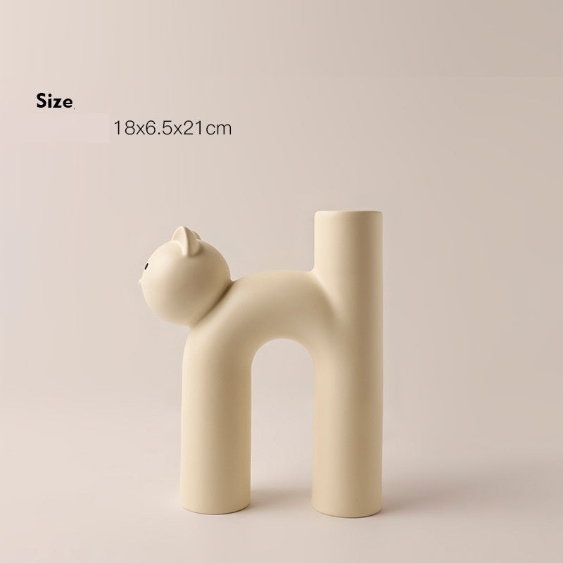 Tube Cat Vase