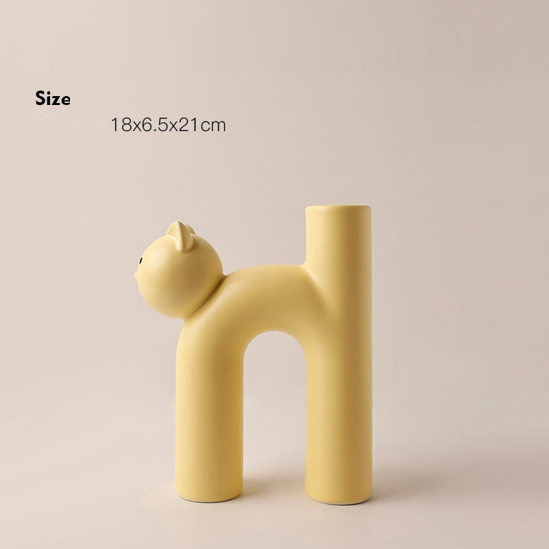 Tube Cat Vase