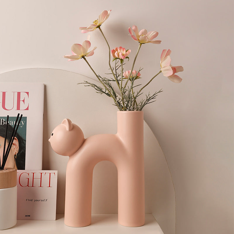 Tube Cat Vase