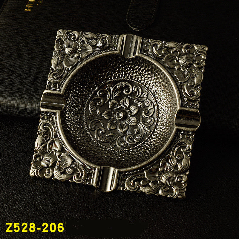 Vintage Pattern Ashtray Metal