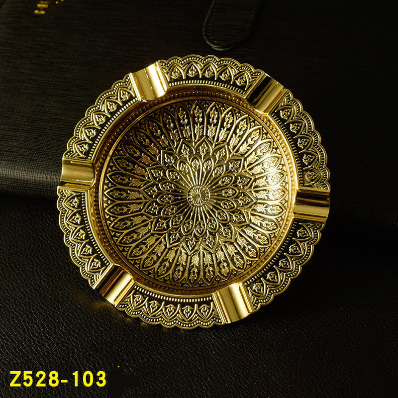 Vintage Pattern Ashtray Metal